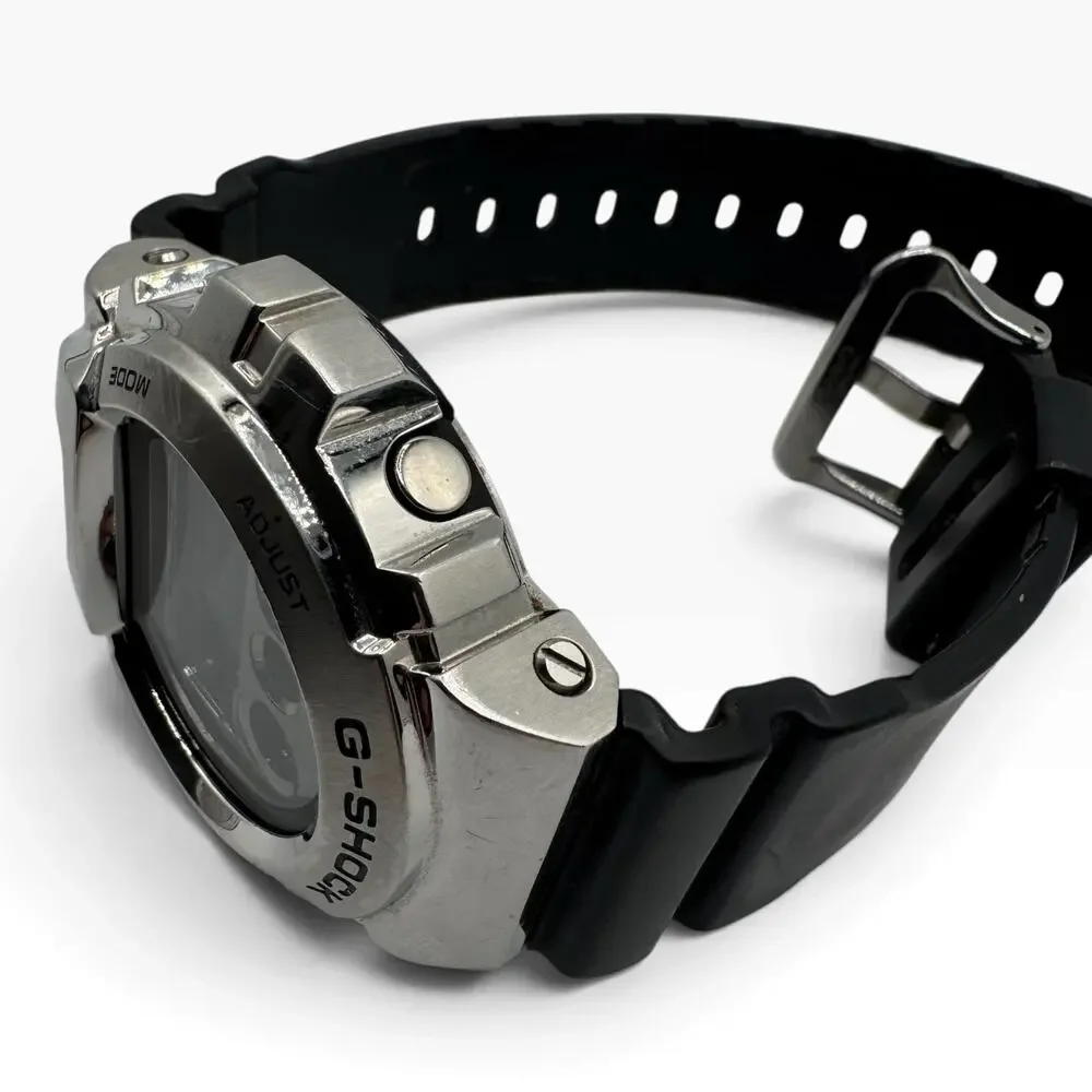 Casio G-Shock GM-6900-1 Silver Metal Digital Watch Black Resin 3230 200M